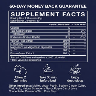 Fall Asleep in Under 30 Minutes, Stay Asleep All Night — Wake Up Refreshed or Your Money Back